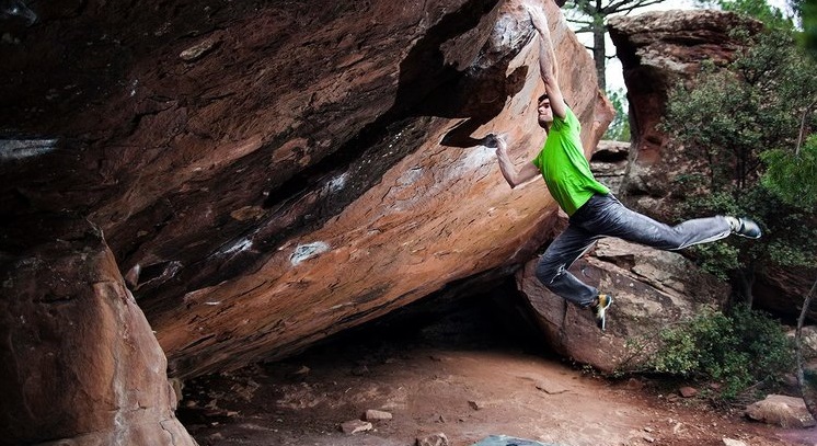 Random person bouldering